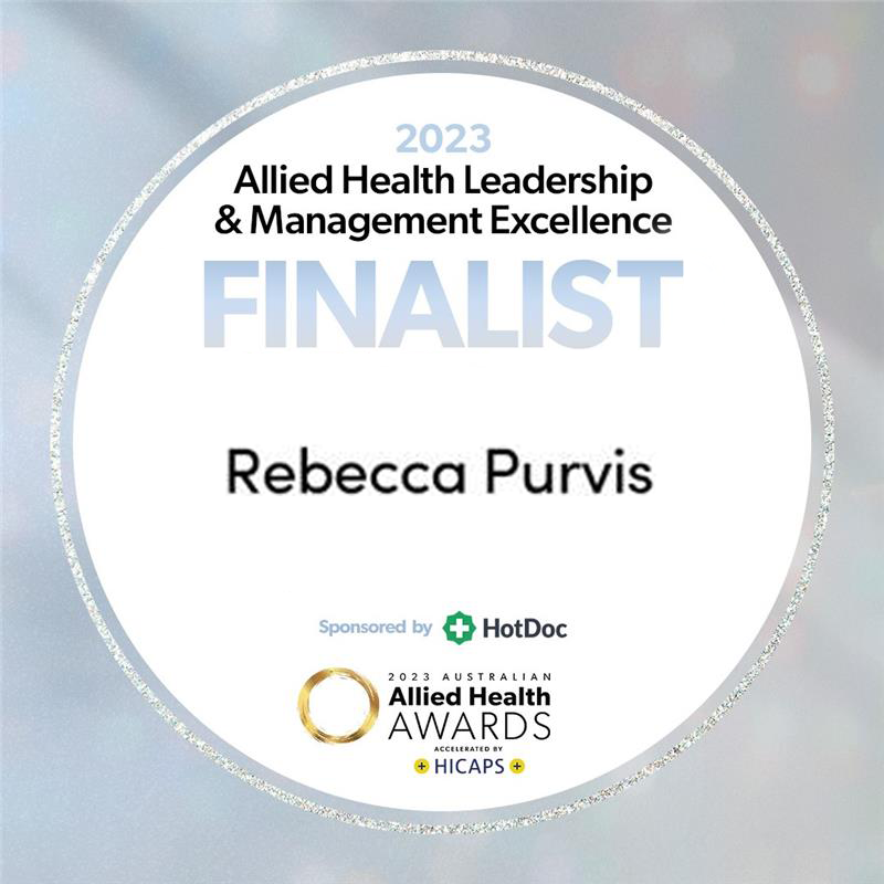 Finalist Award Rebecca Purvis